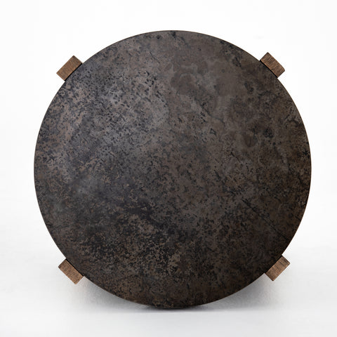 Bingham End Table-Distressed Iron