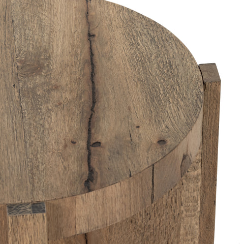 Bingham End Table-Rustic Oak Veneer