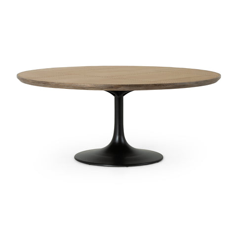 Powell Dining Table 71"-Bright Brass Clad