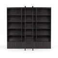 Bane Triple Bookshelf W/Ladder-Charcoal