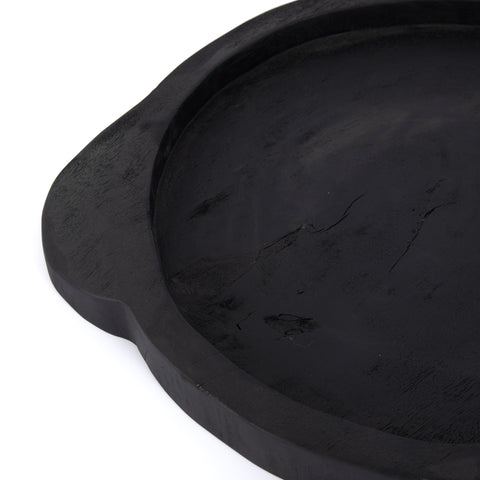 Tadeo Round Tray-Carbonized Black