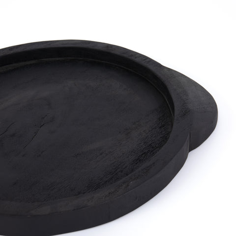 Tadeo Round Tray-Carbonized Black