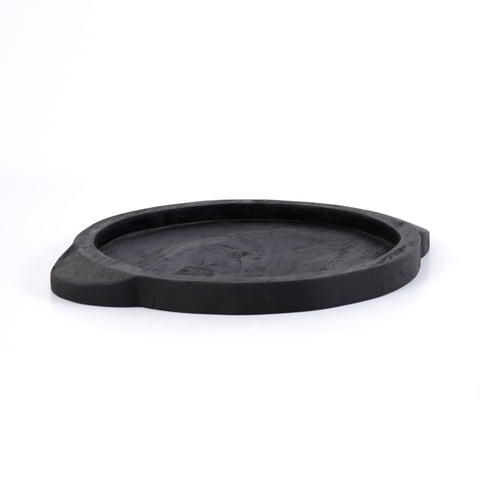 Tadeo Round Tray-Carbonized Black