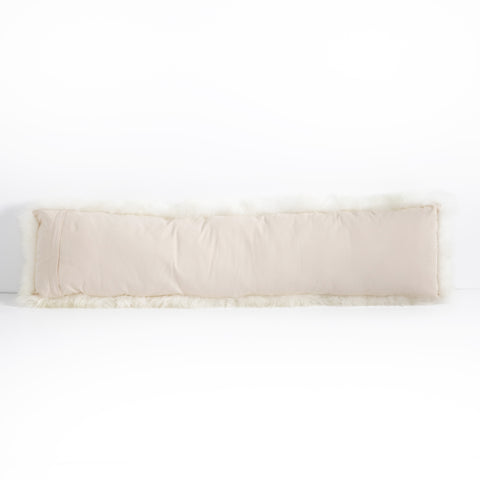 Lalo Lambskin Lumbar Pillow - White