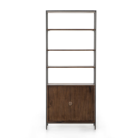 Trey Modular Wide Bookcase-Auburn Poplar