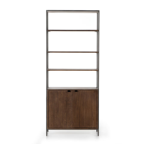 Trey Modular Wide Bookcase-Auburn Poplar