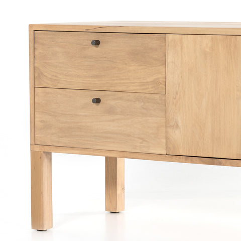 Isador Media Console-Dry Wash Poplar