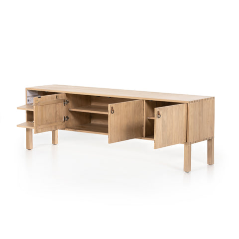 Isador Media Console-Dry Wash Poplar