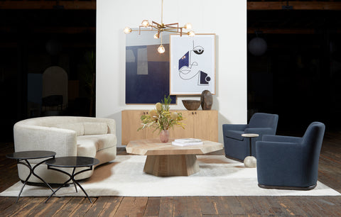 Viola Accent Table-Antique White Marble