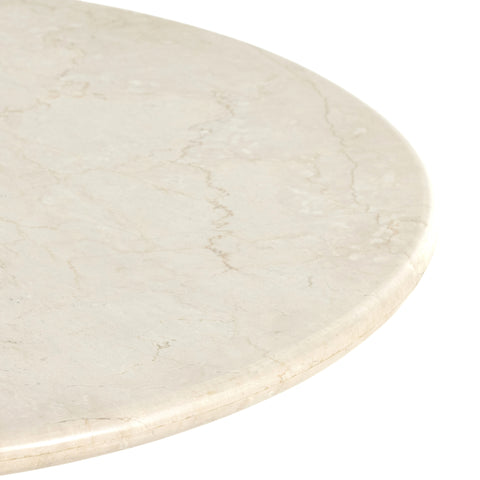 Belle Round Dining Table,38" - Cream Marble