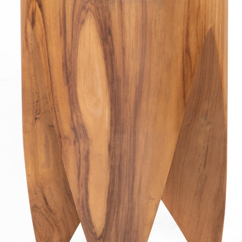 Petros Outdoor End Table-Natural Teak