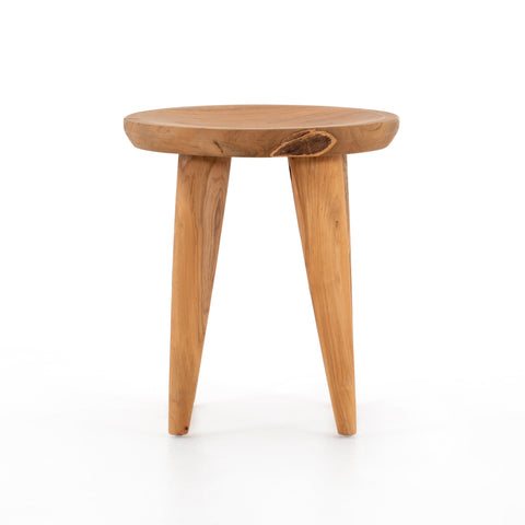 Zuri Round Outdoor End Table-Natural