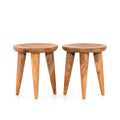 Zuri Round Outdoor End Table-Natural