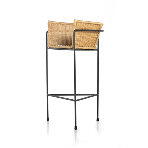 Destin Bar Stool - Light Woven Rattan
