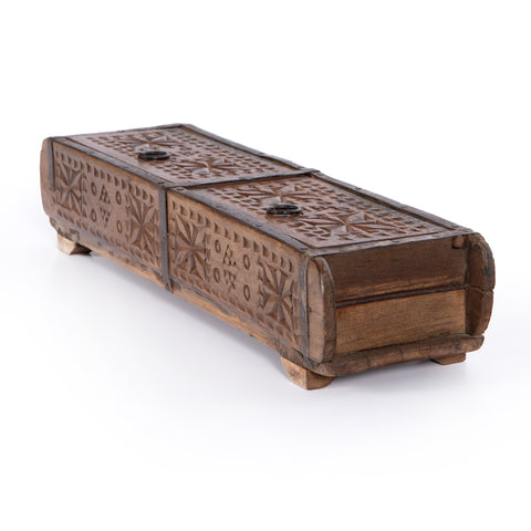 Found Carved Box-Reclaimed Natural