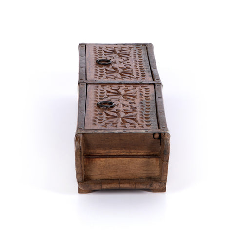 Found Carved Box-Reclaimed Natural