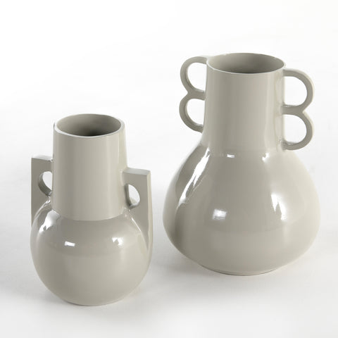 Primerose Vases-Set Of 2-Light Grey