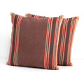 Archna Pillow-Rusted Stripe-Set Of 2-20"
