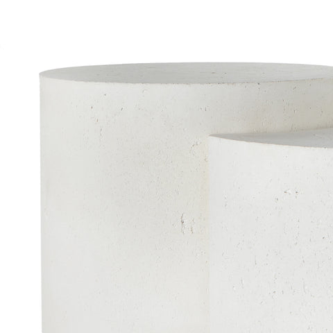 Meza Nesting Coffee Table-Textured White