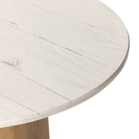 Pilo Dining Table-Natural Matte/ White Marble