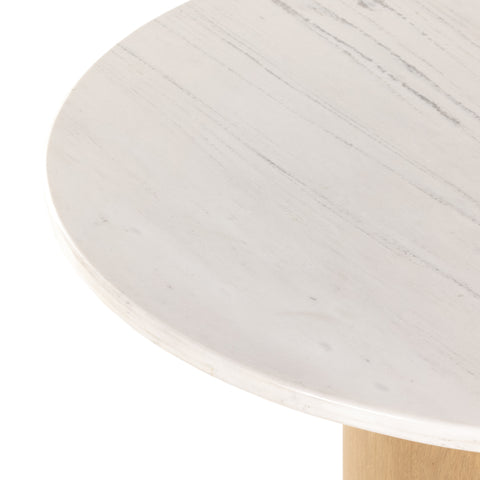 Pilo Dining Table-Natural Matte/ White Marble