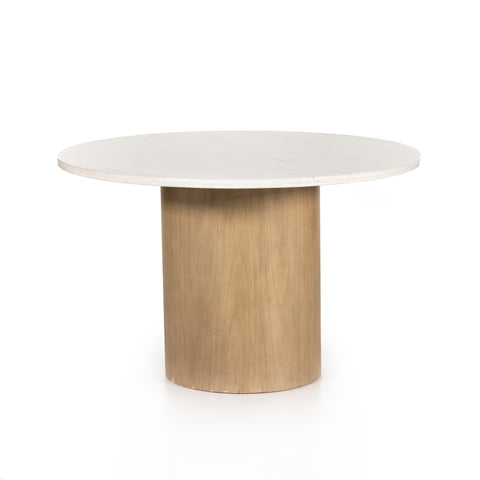 Pilo Dining Table-Natural Matte/ White Marble