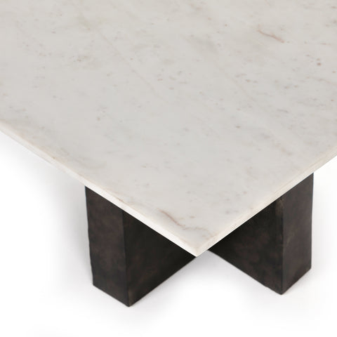 Terrell Coffee Table-White Marble