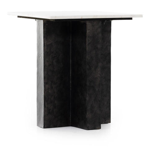 Terrell End Table-White Marble
