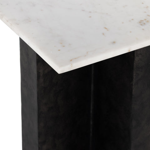 Terrell End Table-White Marble