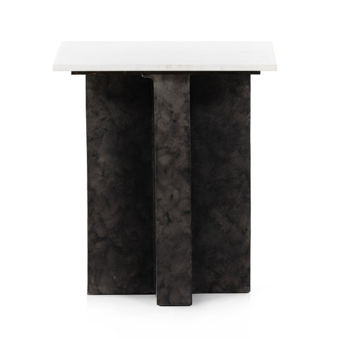 Terrell End Table-White Marble