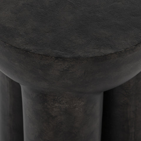 Sante End Table - Raw Black