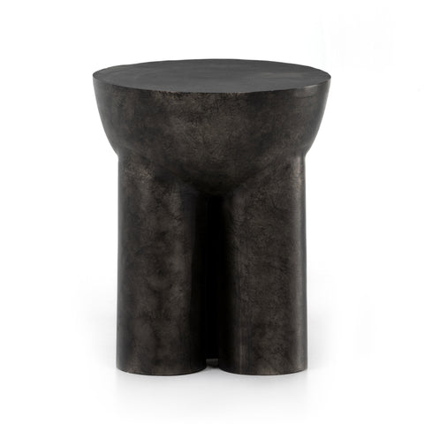 Sante End Table - Raw Black