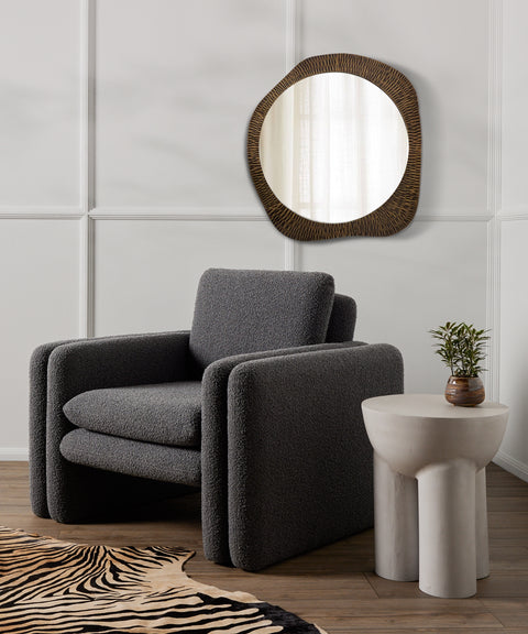 Sante End Table-Textured Matte White