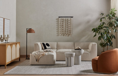 Sante End Table-Textured Matte White