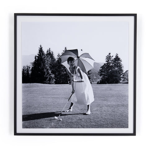 Golfing Hepburn By Getty Images-40x40"