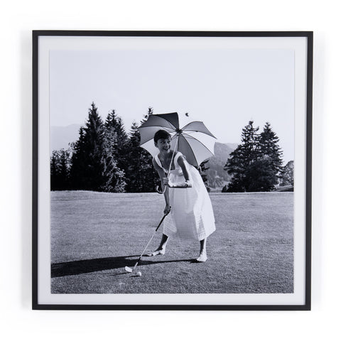 Golfing Hepburn By Getty Images - 24" X 24"