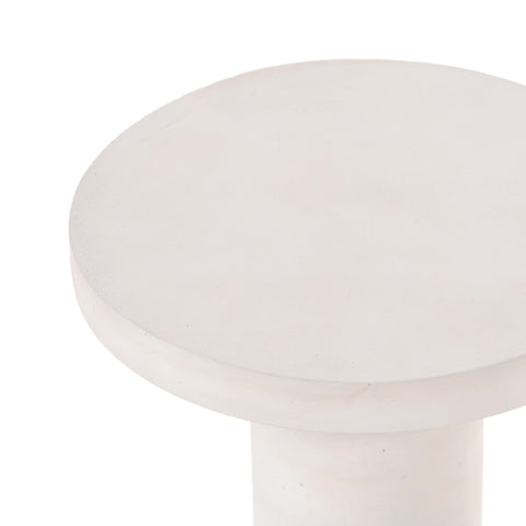 Gino End Table - Textured Matte White