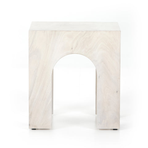 Fausto End Table-Bleached Guanacaste