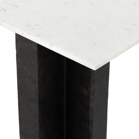 Terrell Console Table-White Marble