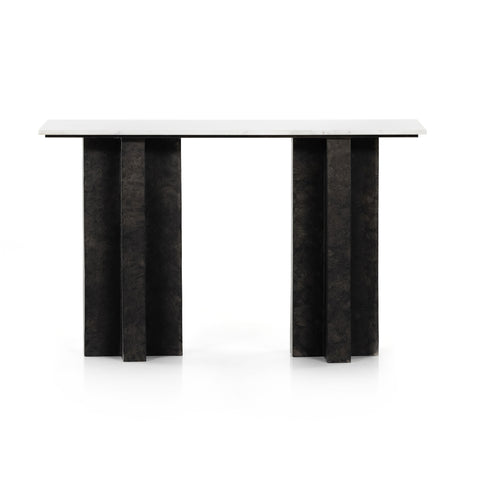 Terrell Console Table-White Marble