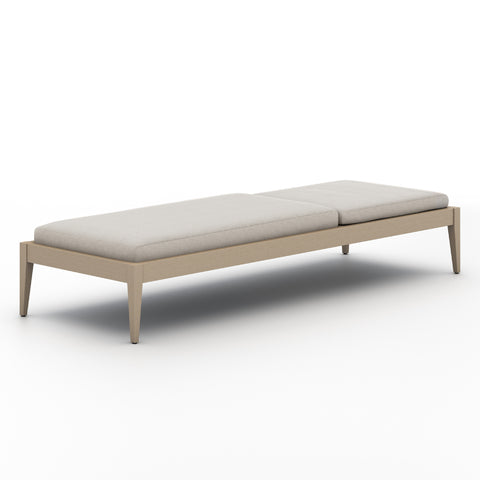 Sherwood Outdoor Chaise - Brown/Stone Grey