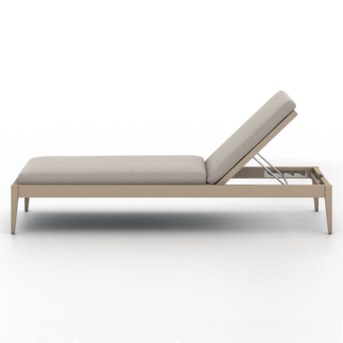 Sherwood Outdoor Chaise - Brown/Stone Grey