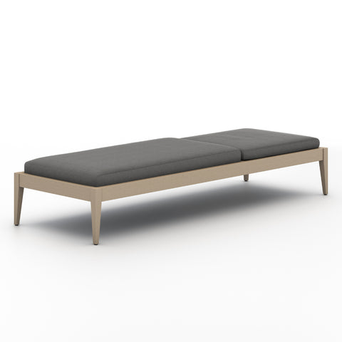 Sherwood Outdoor Chaise - Brown/Charcoal