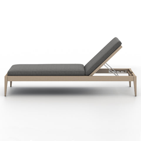 Sherwood Outdoor Chaise - Brown/Charcoal