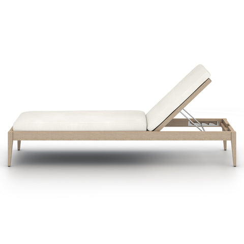 Sherwood Outdoor Chaise-Brown/Ivory