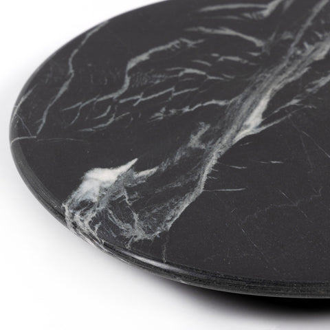 Marble Lazy Susan - Polished Black Marble
