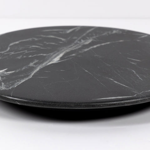 Marble Lazy Susan - Polished Black Marble