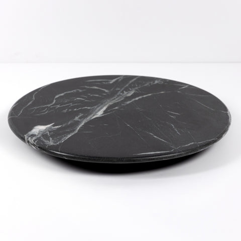 Marble Lazy Susan - Polished Black Marble