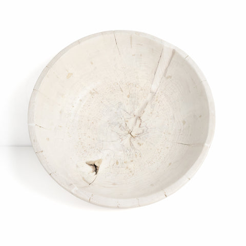 Turned Pedestal Bowl-Ivory