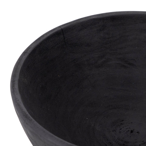 Turned Pedestal Bowl - Carbonized Black